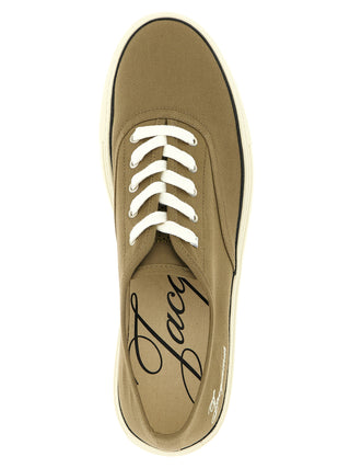 Bicolor Cotton Low Top Sneakers