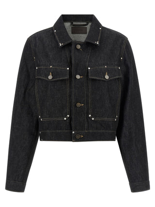Chaqueta vaquera negra de algodón