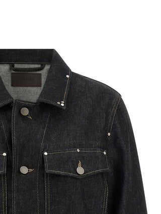 Chaqueta vaquera negra de algodón