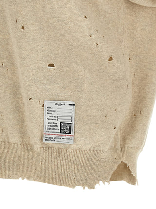 Beige Cotton Polo Shirt