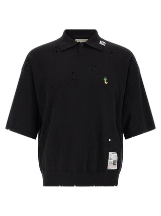 Black Cotton Polo Shirt