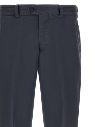 Pantalones de lino azul