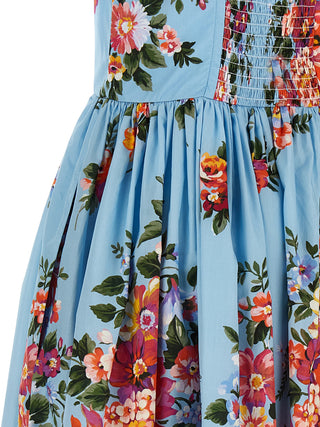 Blue Cotton Long Dress