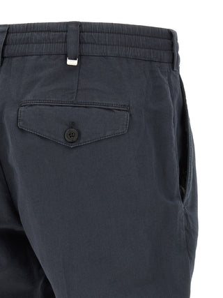Pantalones de lino azul