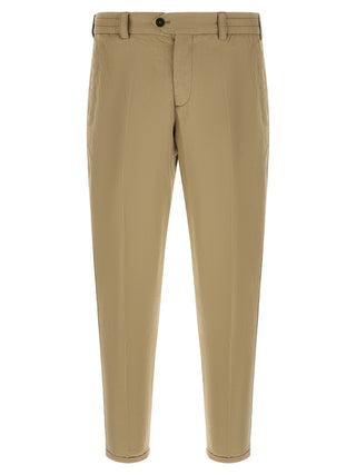 Beige Linen Casual Pants