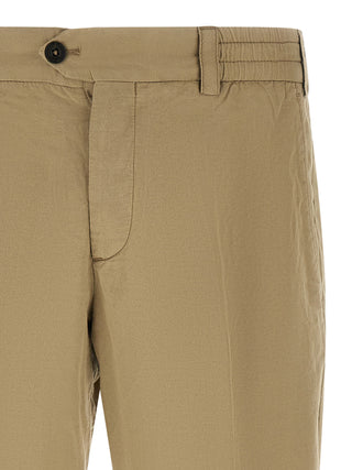 Beige Linen Casual Pants