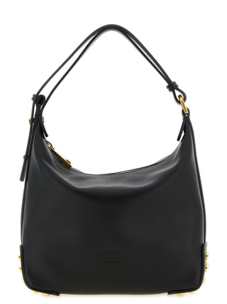Black Calfskin Shoulder Bag
