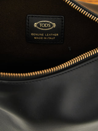Black Calfskin Shoulder Bag