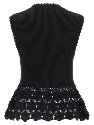 Black Organic Cotton Sleeveless Jacket