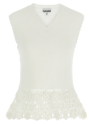 White Organic Cotton Sleeveless Jacket