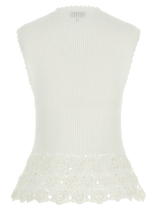 White Organic Cotton Sleeveless Jacket