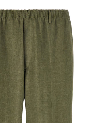Bicolor Polyester Casual Pants
