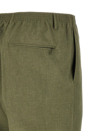 Bicolor Polyester Casual Pants