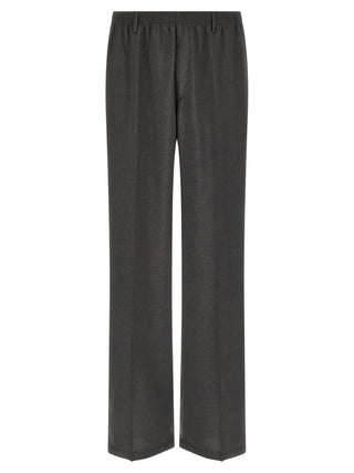 Pantalones casuales de poliéster gris