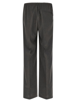 Pantalones casuales de poliéster gris