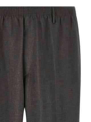 Pantalones casuales de poliéster gris