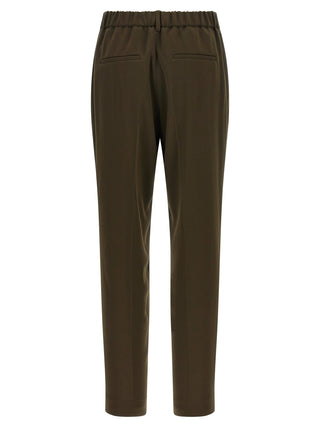 Pantalones casuales bicolor de triacetato