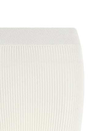 White Organic Cotton Midi Skirt
