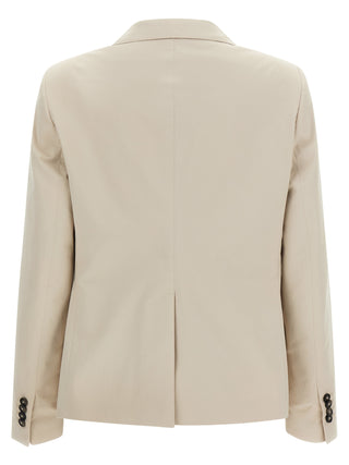 Blazer beige de algodón