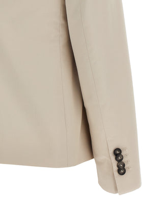 Blazer beige de algodón