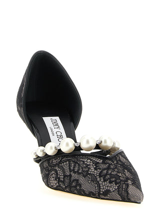 Black Tencel Mid Heel Pumps