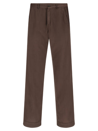 Pantalones casuales de algodón marrón