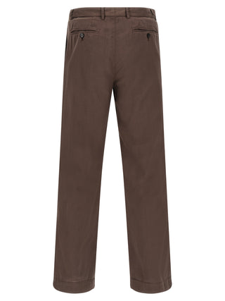 Pantalones casuales de algodón marrón