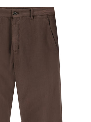 Pantalones casuales de algodón marrón
