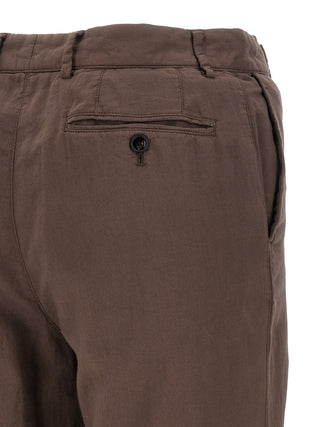 Pantalones casuales de algodón marrón