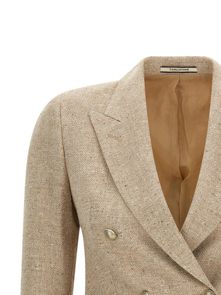 Blazer beige de algodón