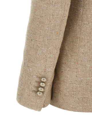 Blazer beige de algodón