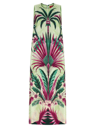 Multicolor Silk Long Dress