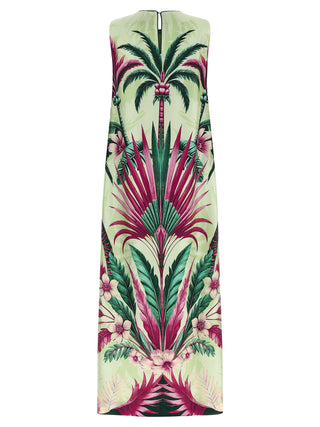 Multicolor Silk Long Dress