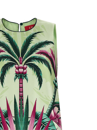 Multicolor Silk Long Dress