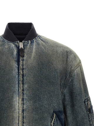 Gray Polyester Bomber