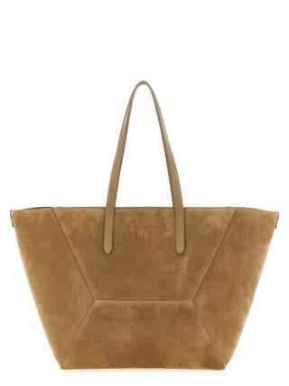 Bolso de hombro marrón de becerro