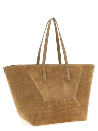 Bolso de hombro marrón de becerro