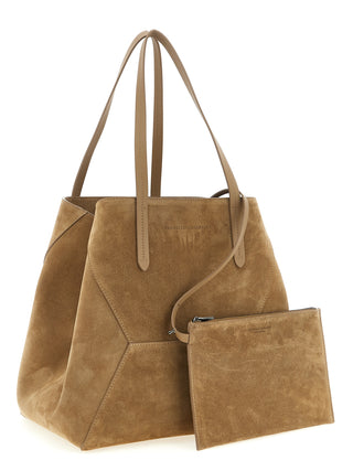 Bolso de hombro marrón de becerro