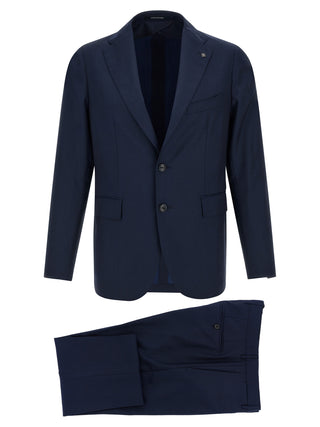 Blue Virgin Wool Two-Piece Suit