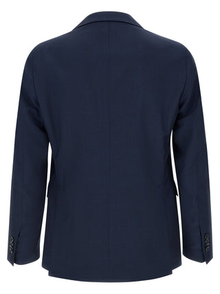 Blue Virgin Wool Two-Piece Suit
