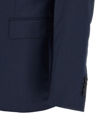 Blue Virgin Wool Two-Piece Suit