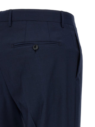 Blue Virgin Wool Two-Piece Suit