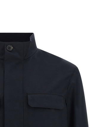 Blue Polyester Jacket
