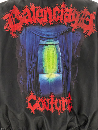 Chaqueta de cuero de cordero negra