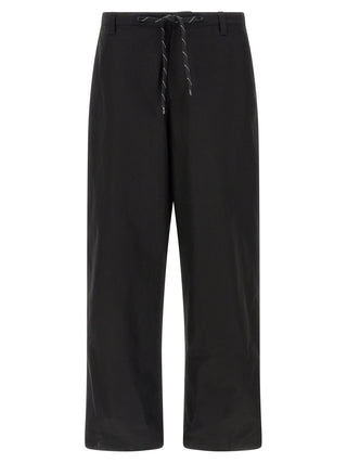 Black Cotton Chino Pants