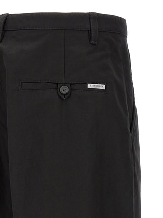 Black Cotton Chino Pants