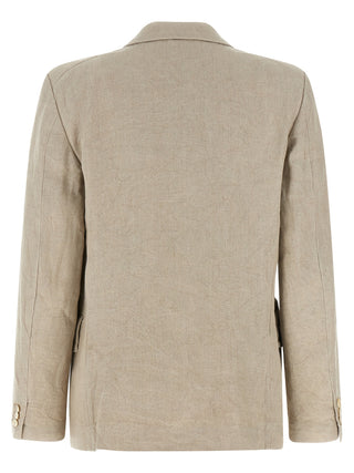 Beige Linen Blazer