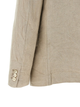 Beige Linen Blazer