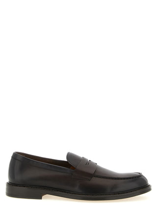 Mocasines slip-on de piel de becerro marrón