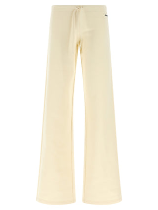 White Cotton Flared Pants